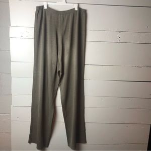 Eileen Fisher Gray Silk Knit Straight Pant Size Large